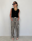 Tensione In - Pantalone trend righe bianco nero
