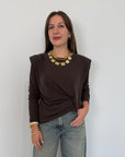 Haveone - Maglia con spalline e nodo moro