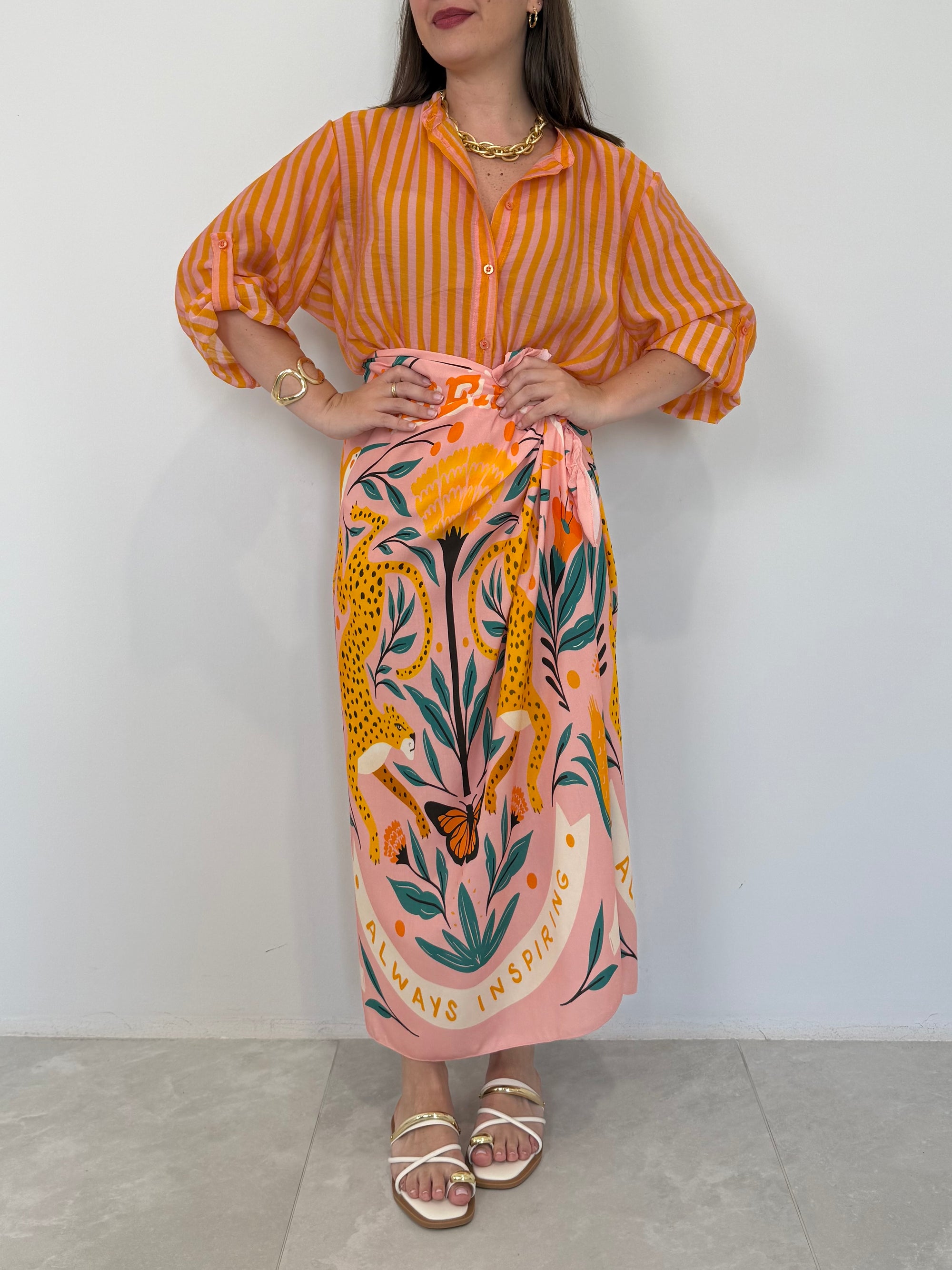 Haveone - Gonna pareo lunga wild rosa