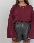 Haveone - Maglia manica trapezio bordeaux