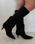 Stivale tubolare suede nero