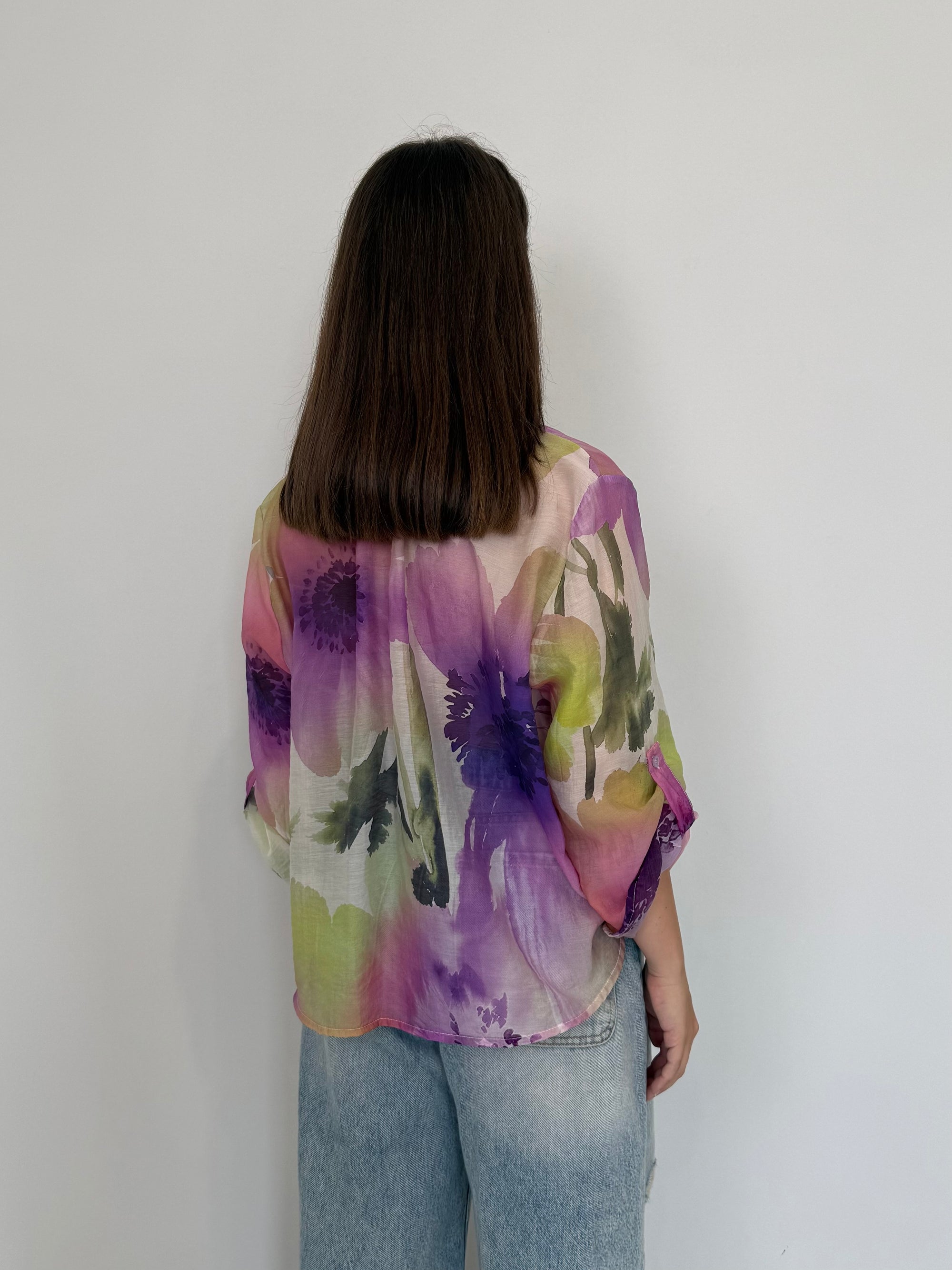 Haveone - Camicia acquerello viola