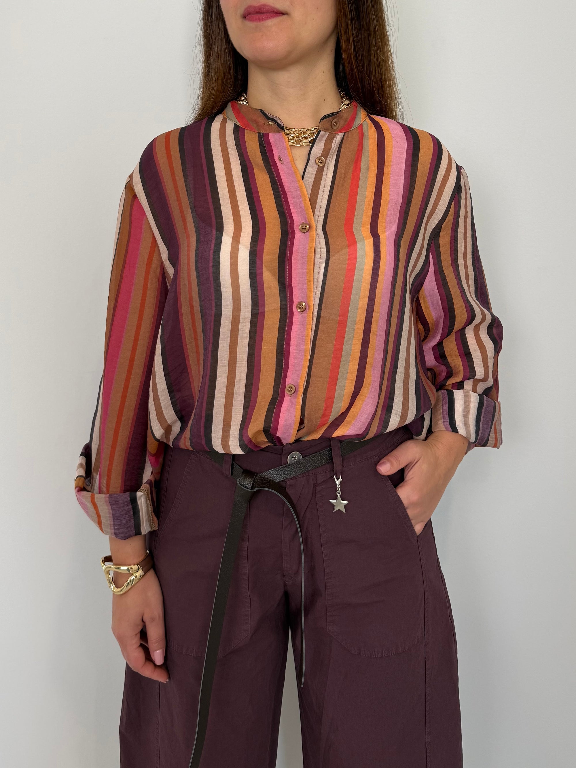 Haveone - Camicia millerighe multicolor