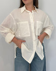 Haveone - Camicia leggera in cotone burro