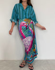 Tensione In - Gonna pareo lunga fenicottero