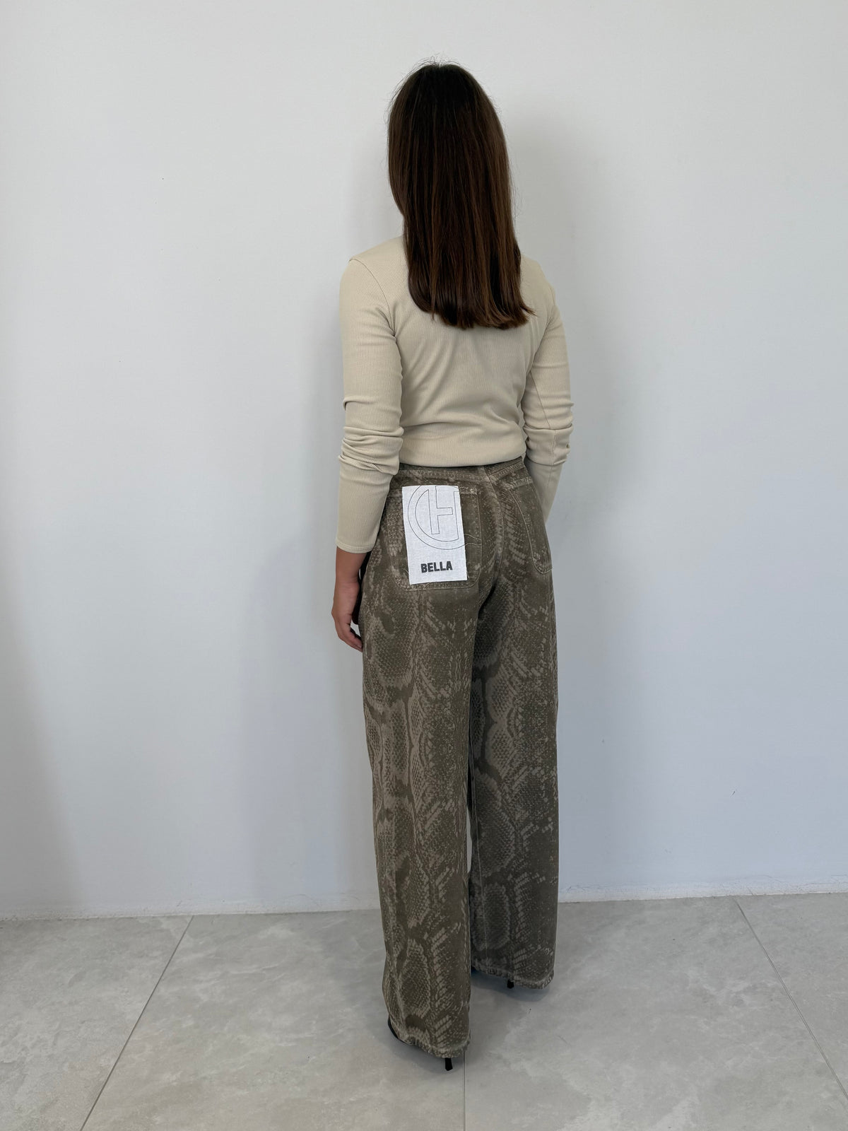Haveone - Jeans bella stampa pitonata
