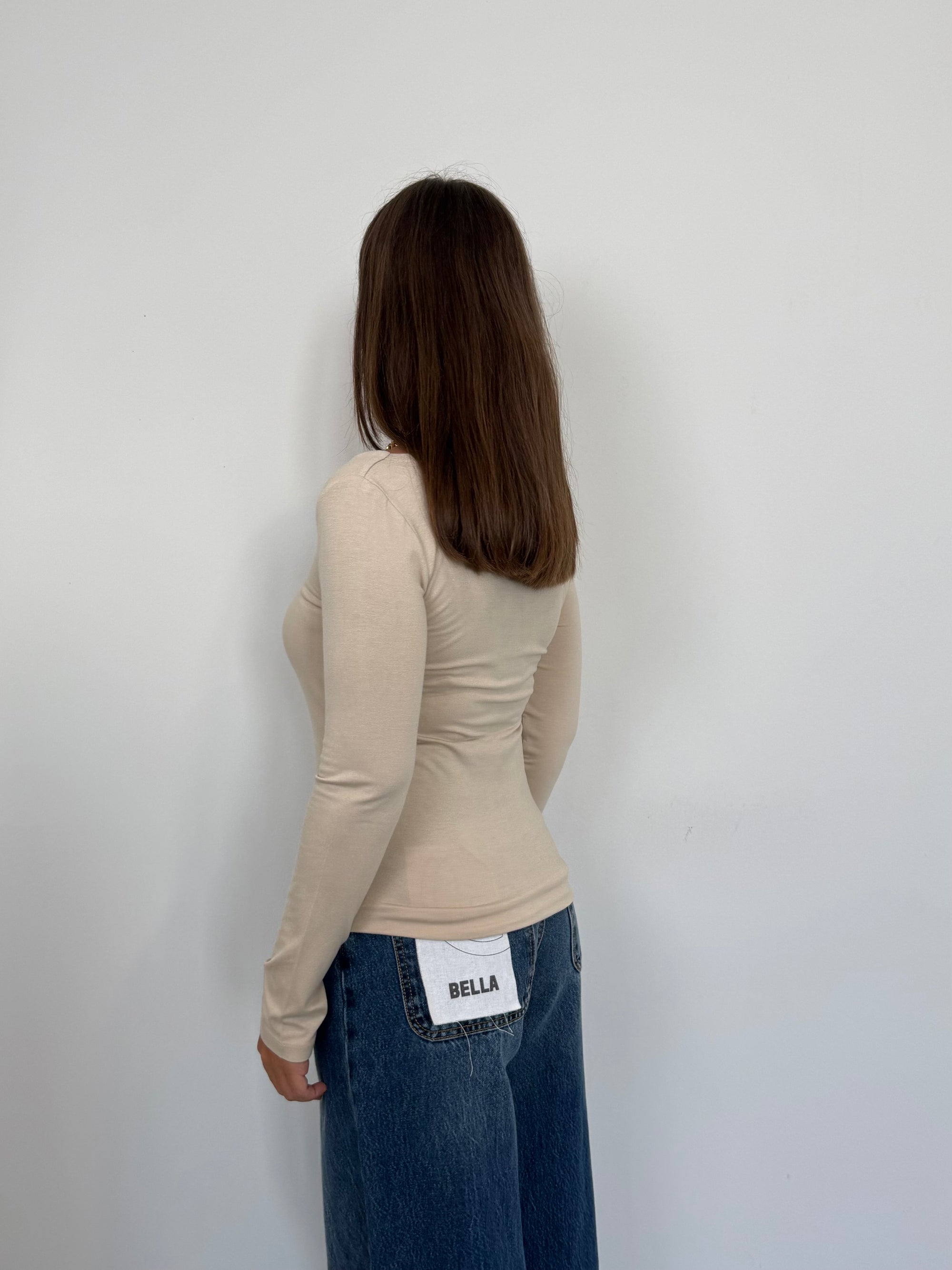 Civico23 - Maglia scollo quadrato burro