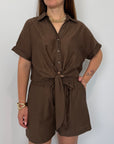 Haveone - Short goffrato moro