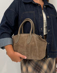 Civico23 - Borsa pasticcino in vera pelle taupe