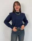 Haveone - Maglioncino con spalline blu