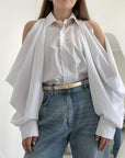 Haveone - Camicia con manica a farfalla e cutout