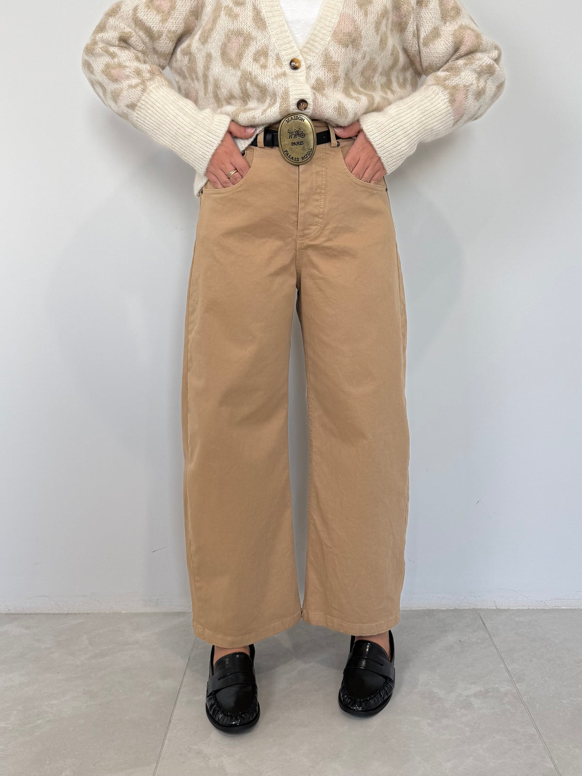 Tensione In - Jeans barrel cammello