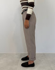 Dixie - Pantalone Office con pence taupe