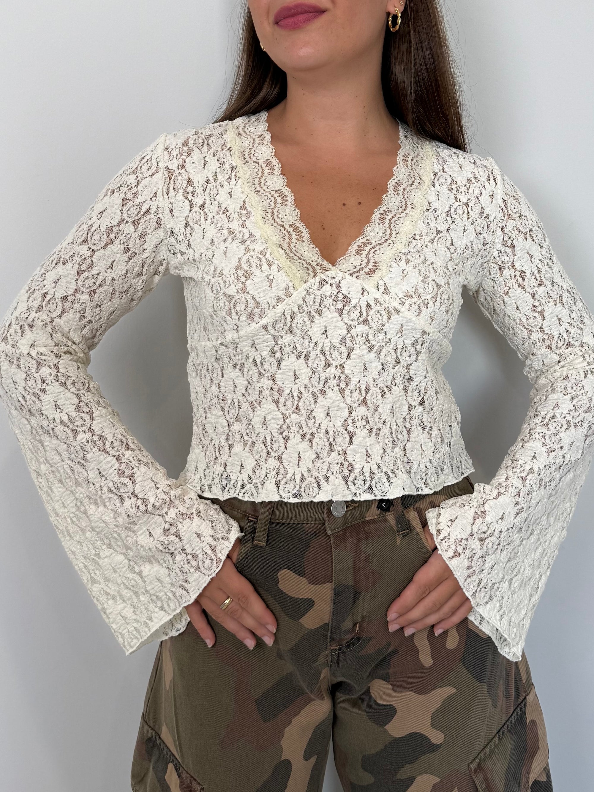 Haveone - Maglia in pizzo