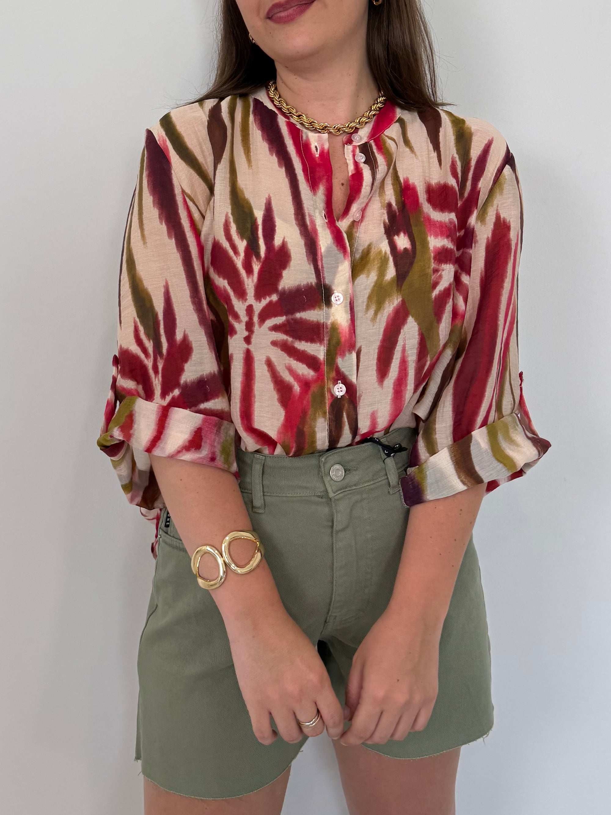 Haveone - Camicia tropical india/olio