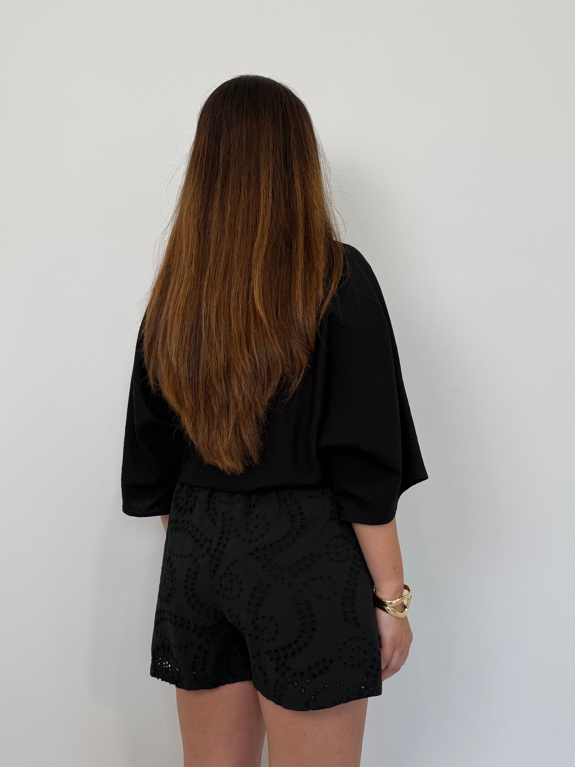 SusyMix - Short in sangallo nero