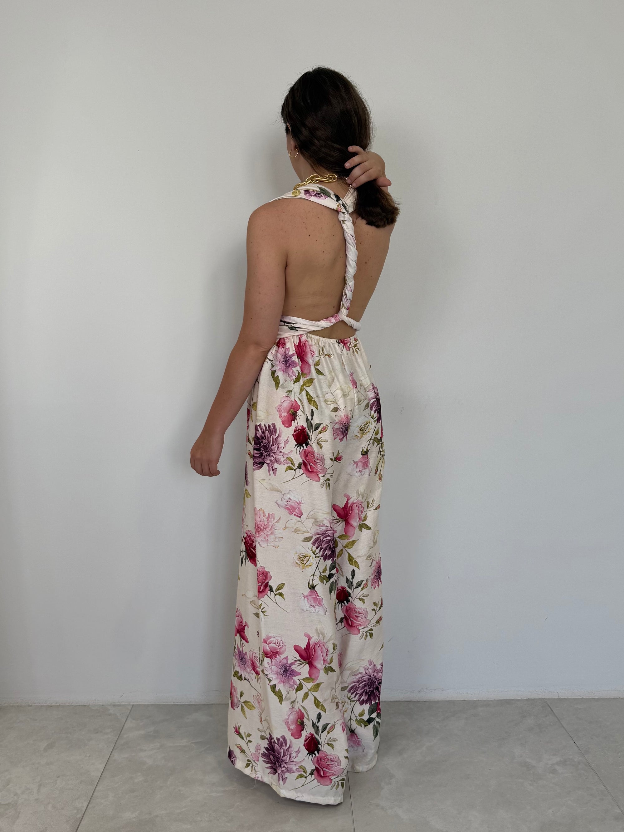 Haveone - Tuta floreale fuxia