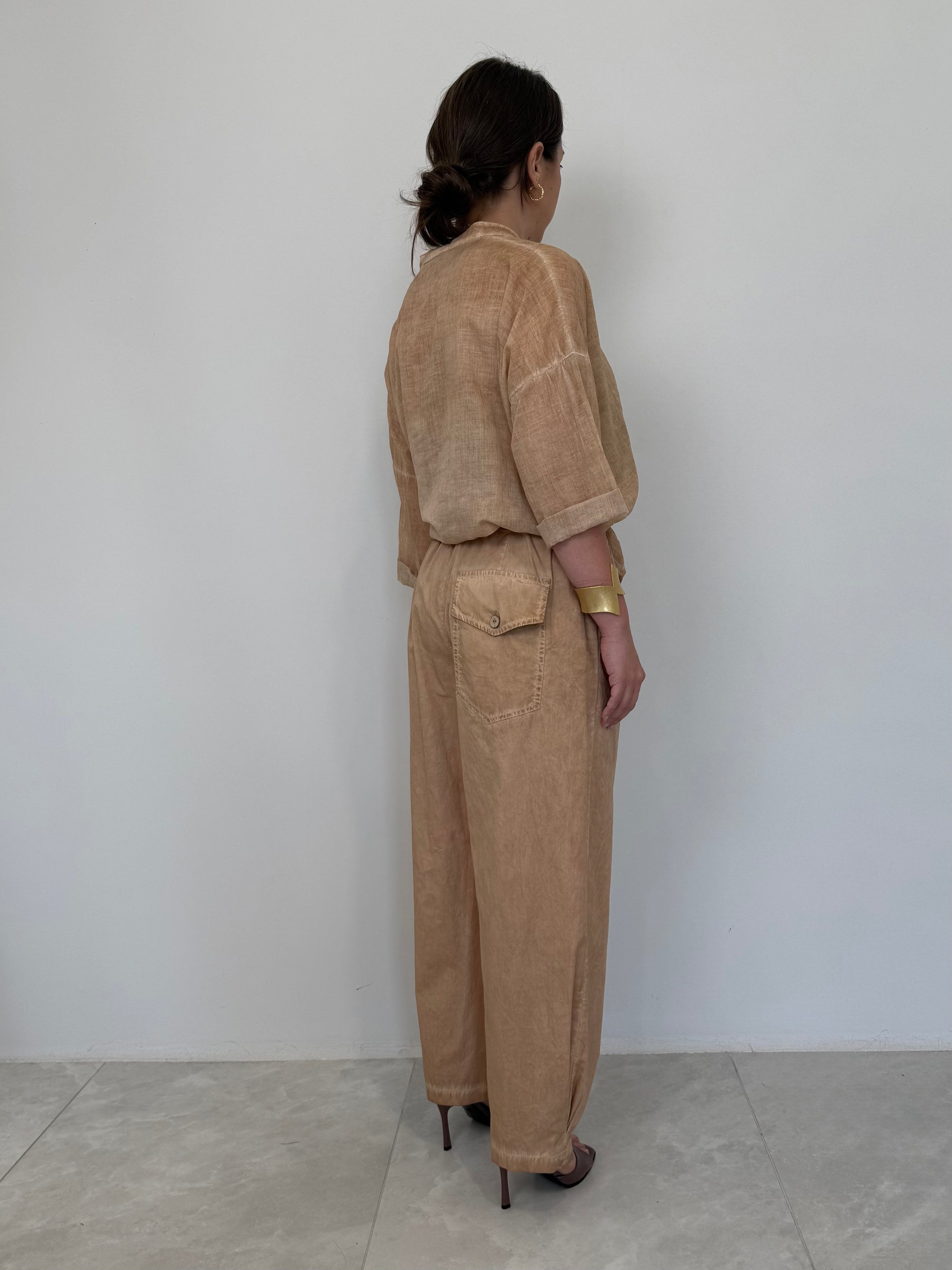 Haveone - Pantalone barrel nocciola