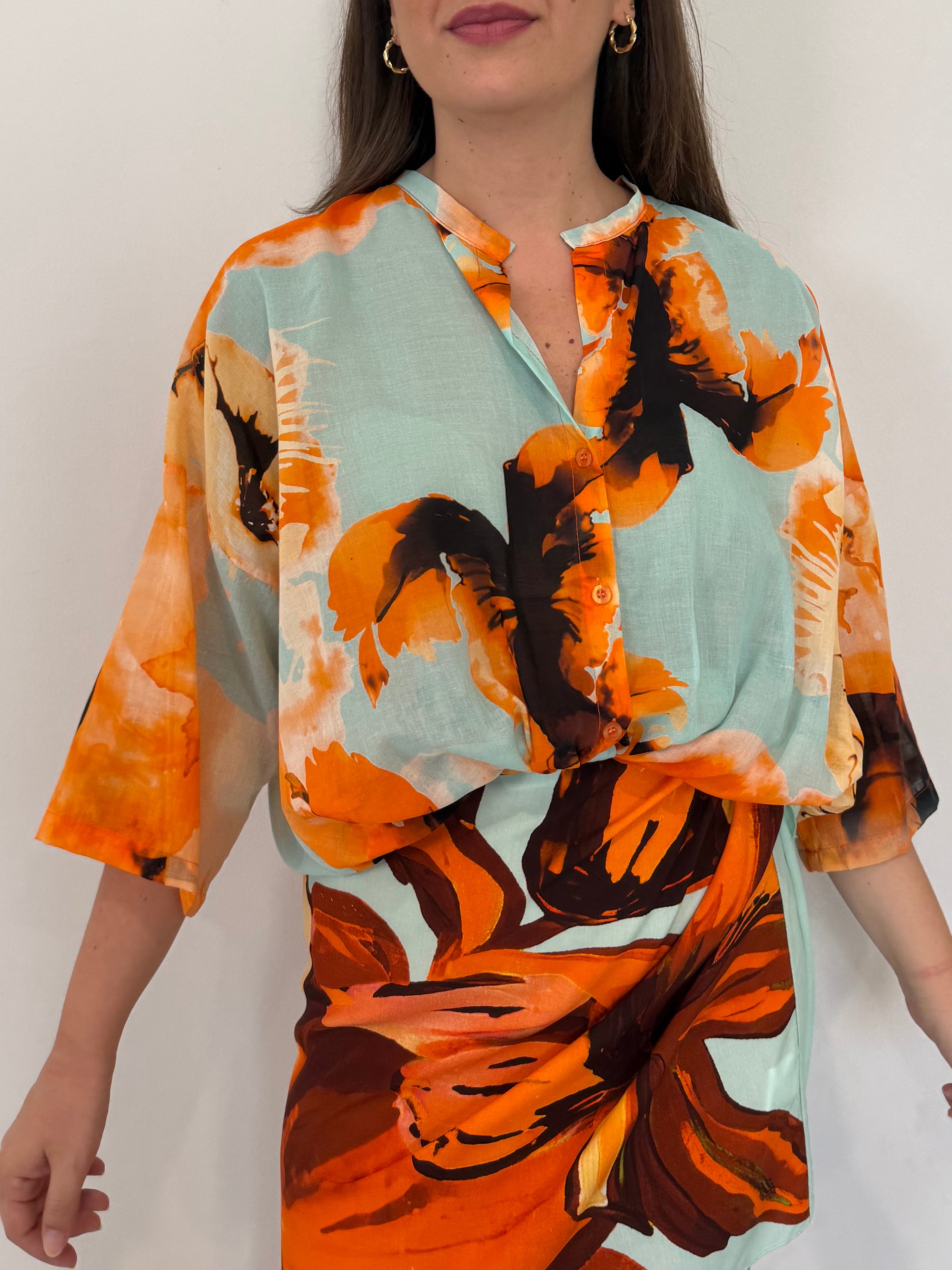 Tensione - Camicia orchidea tiffany