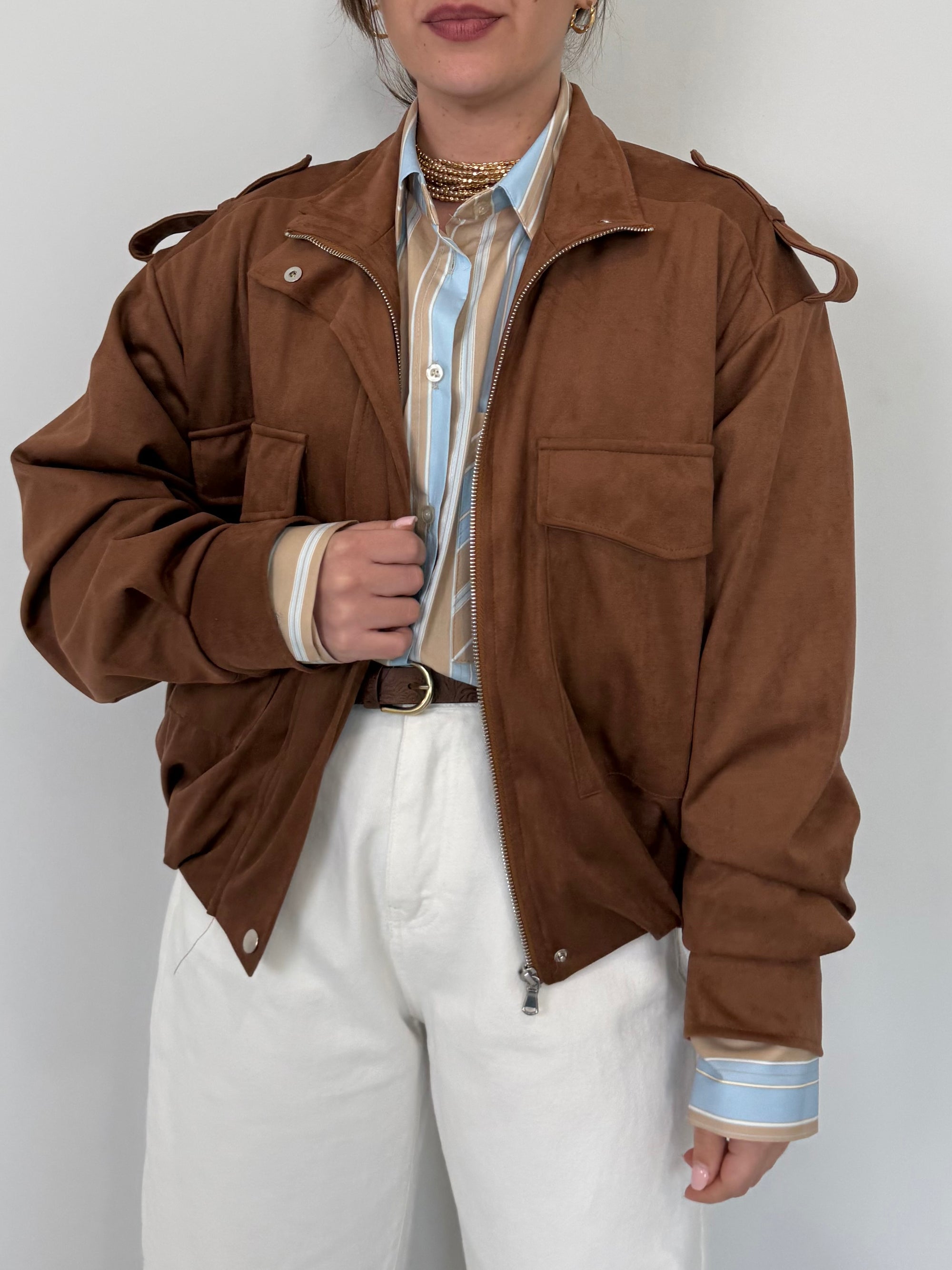 Haveone - Bomber in suede