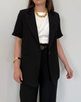 Haveone - Giacca mezza manica easy nero