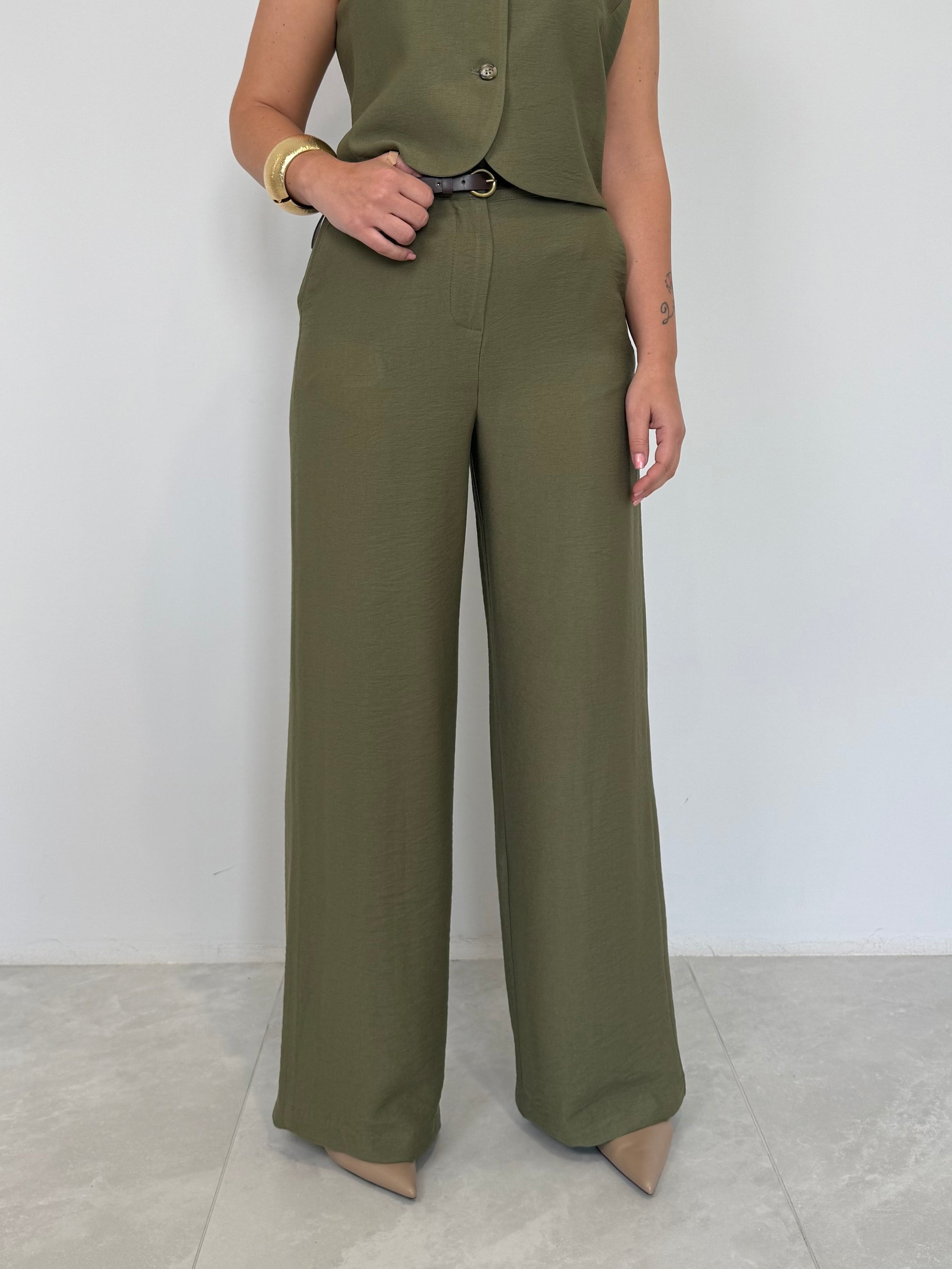 Haveone - Pantalone easy verde