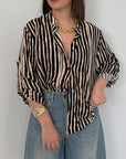 Haveone - Camicia in viscosa riga fine