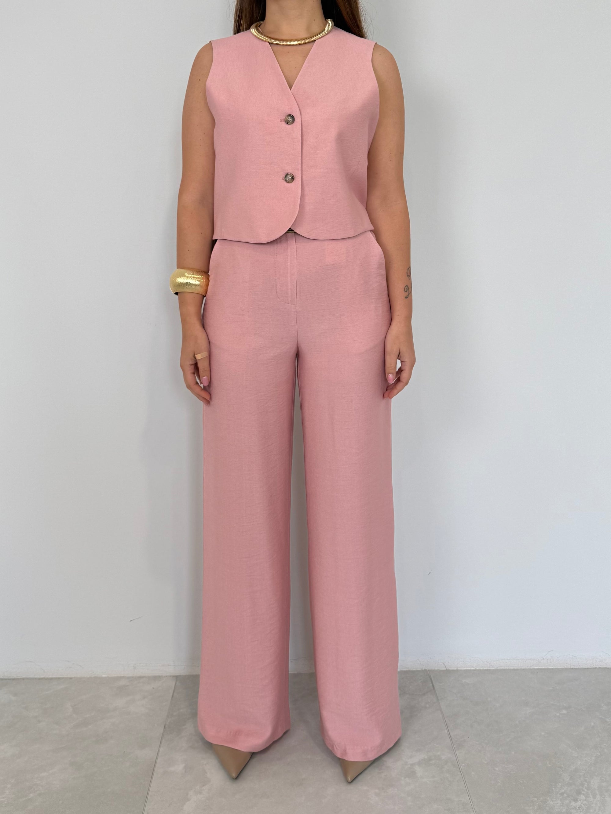 Haveone - Pantalone easy rosa