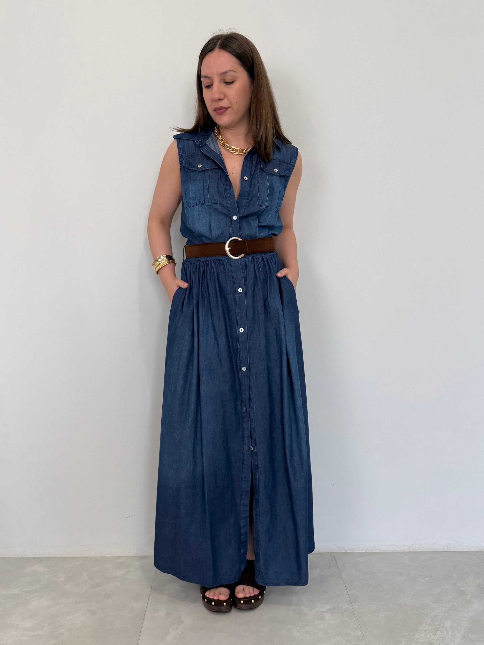 SusyMix - Abito chemisier in chambray