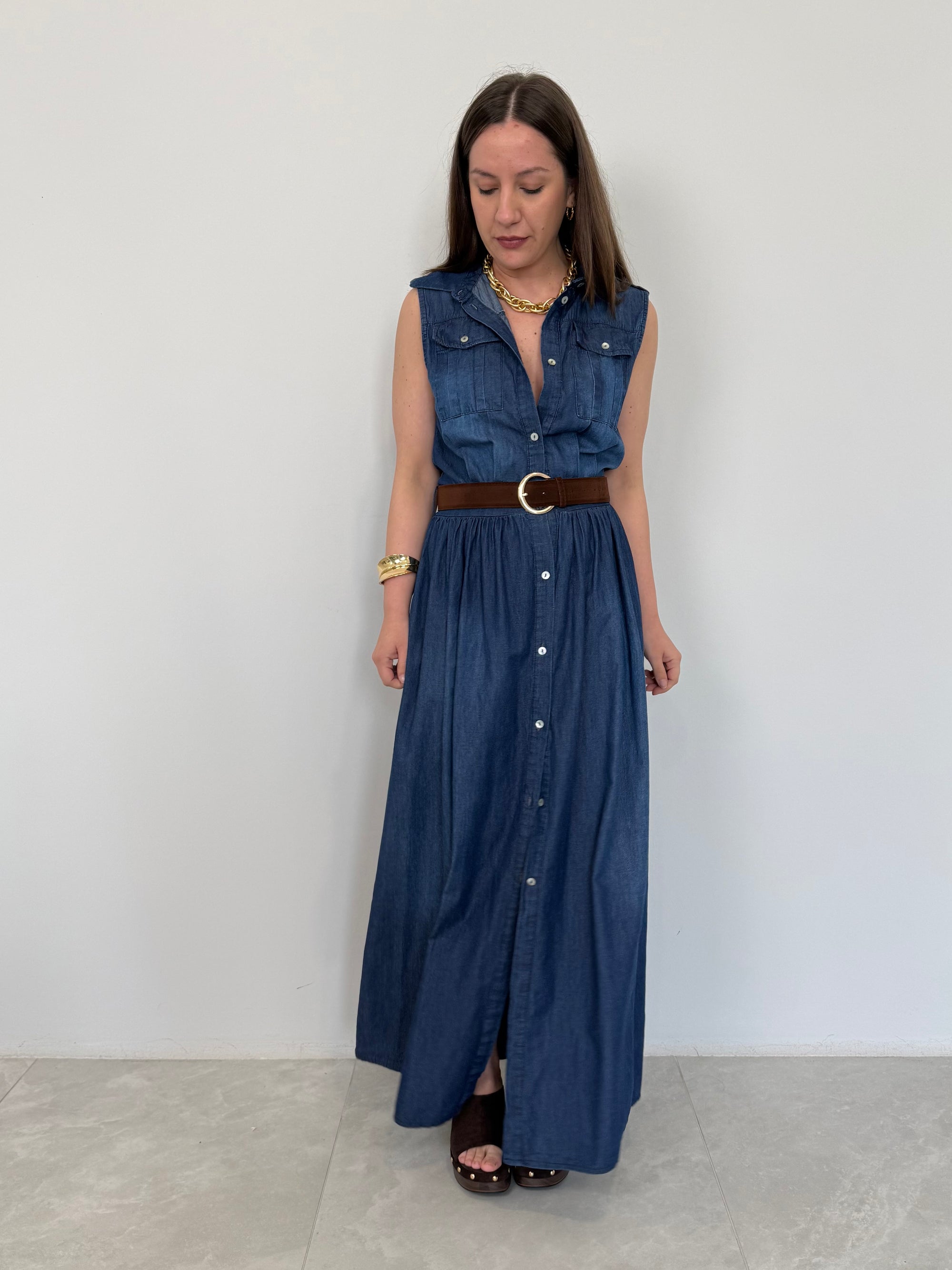 SusyMix - Abito chemisier in chambray