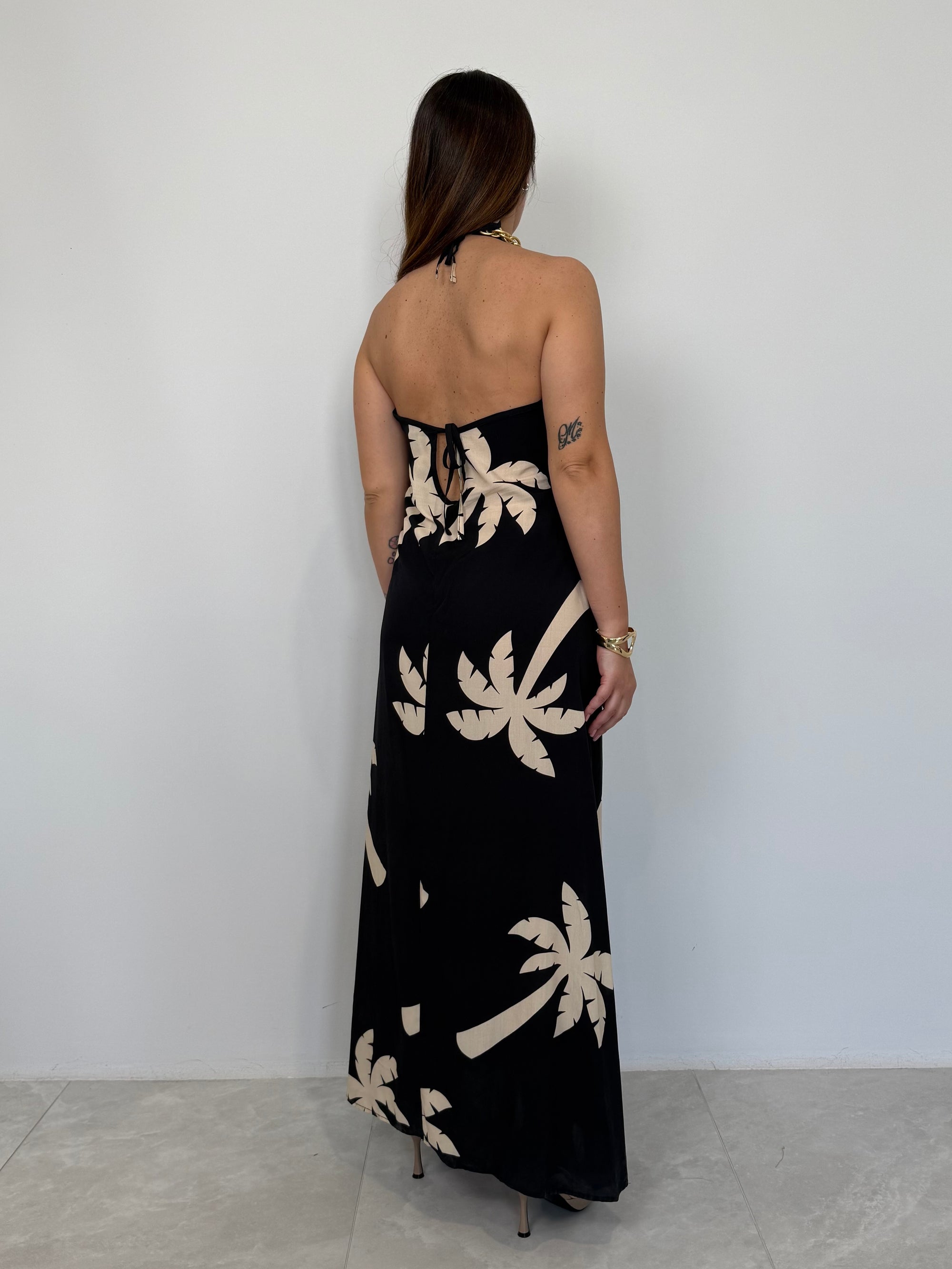 Haveone - Abito palme nero