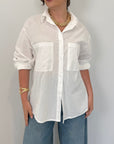 Haveone - Camicia leggera in cotone bianca