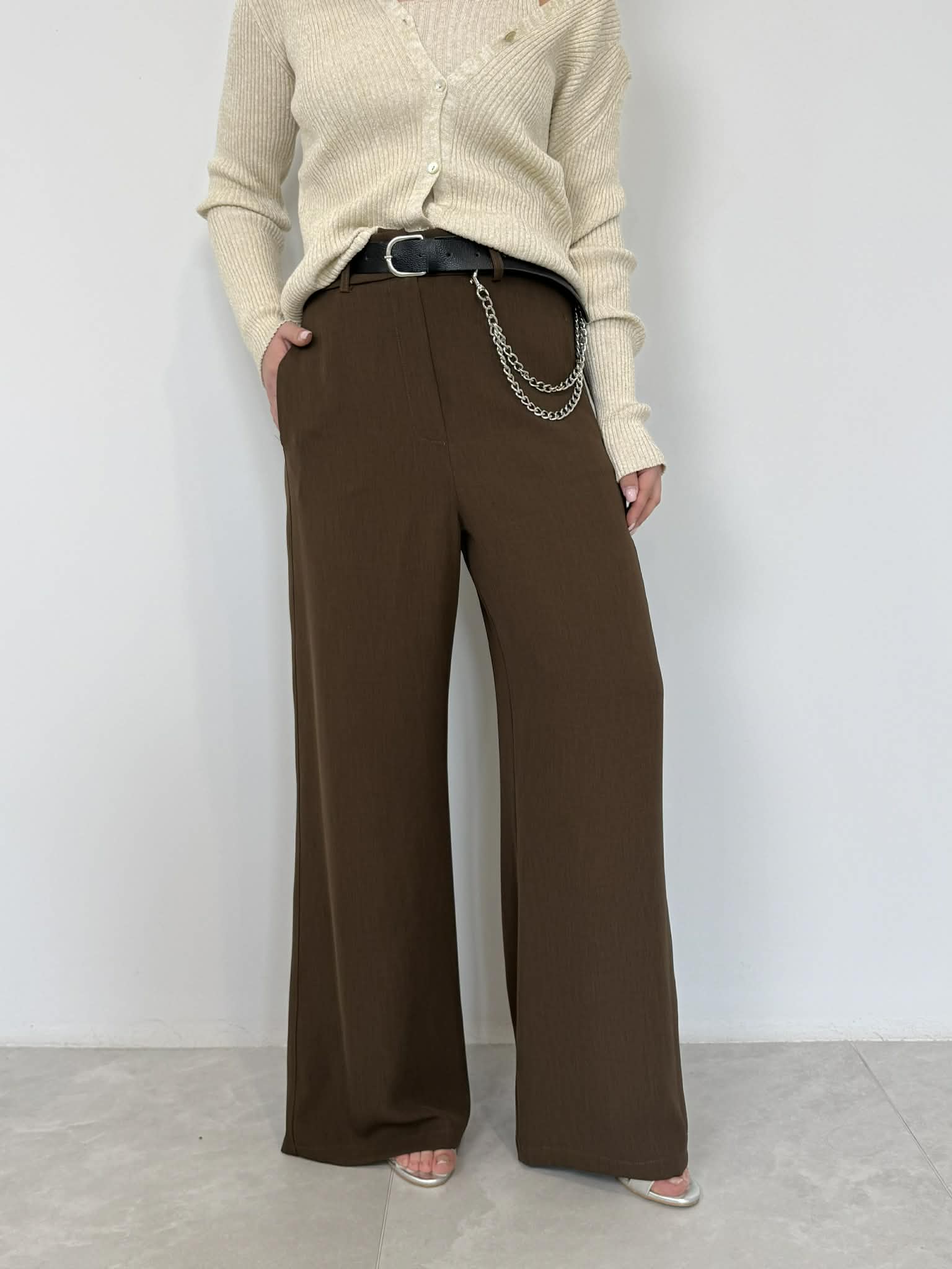 Haveone - Pantalone fluido con catena