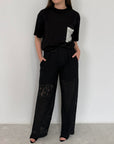 SusyMix - Pantalone in pizzo nero