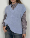 Haveone - Gilet in alpaca celeste