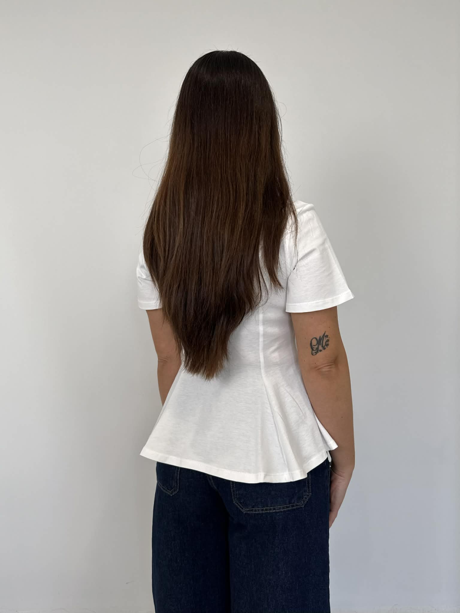 SusyMix - Maglia peplum bianca