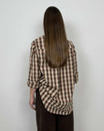 Haveone - Camicia flanella check moro beige