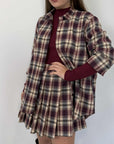 Haveone - Camicia flanella check bordeaux