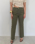 Motel - Pantalone in cotone zampetta verde