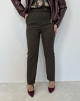 Tensione In - Pantalone sigaretta moro