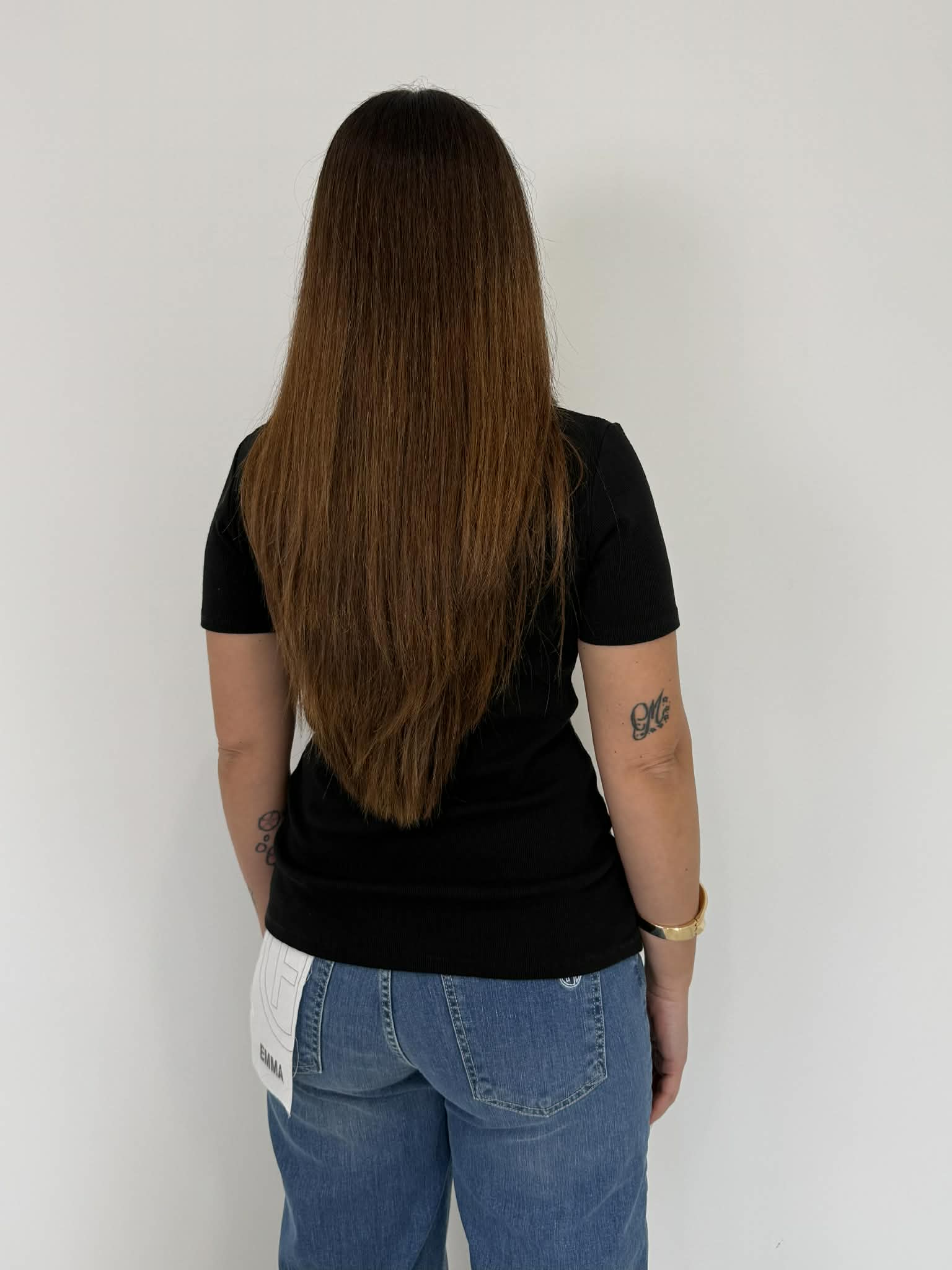 Haveone - Maglia serafino a costine nera