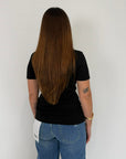 Haveone - Maglia serafino a costine nera