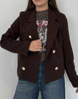 SusyMix - Cappottino con bottoni moro