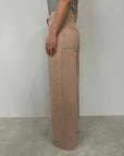 Haveone - Pantalone in cotone taglio vivo rosa