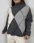 Haveone - Pull con losanghe grigio