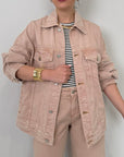 Haveone - Giubbino in denim rosa