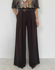Dixie - Pantalone con cintura inserita moro