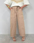 SusyMix - Pantalone cargo beige