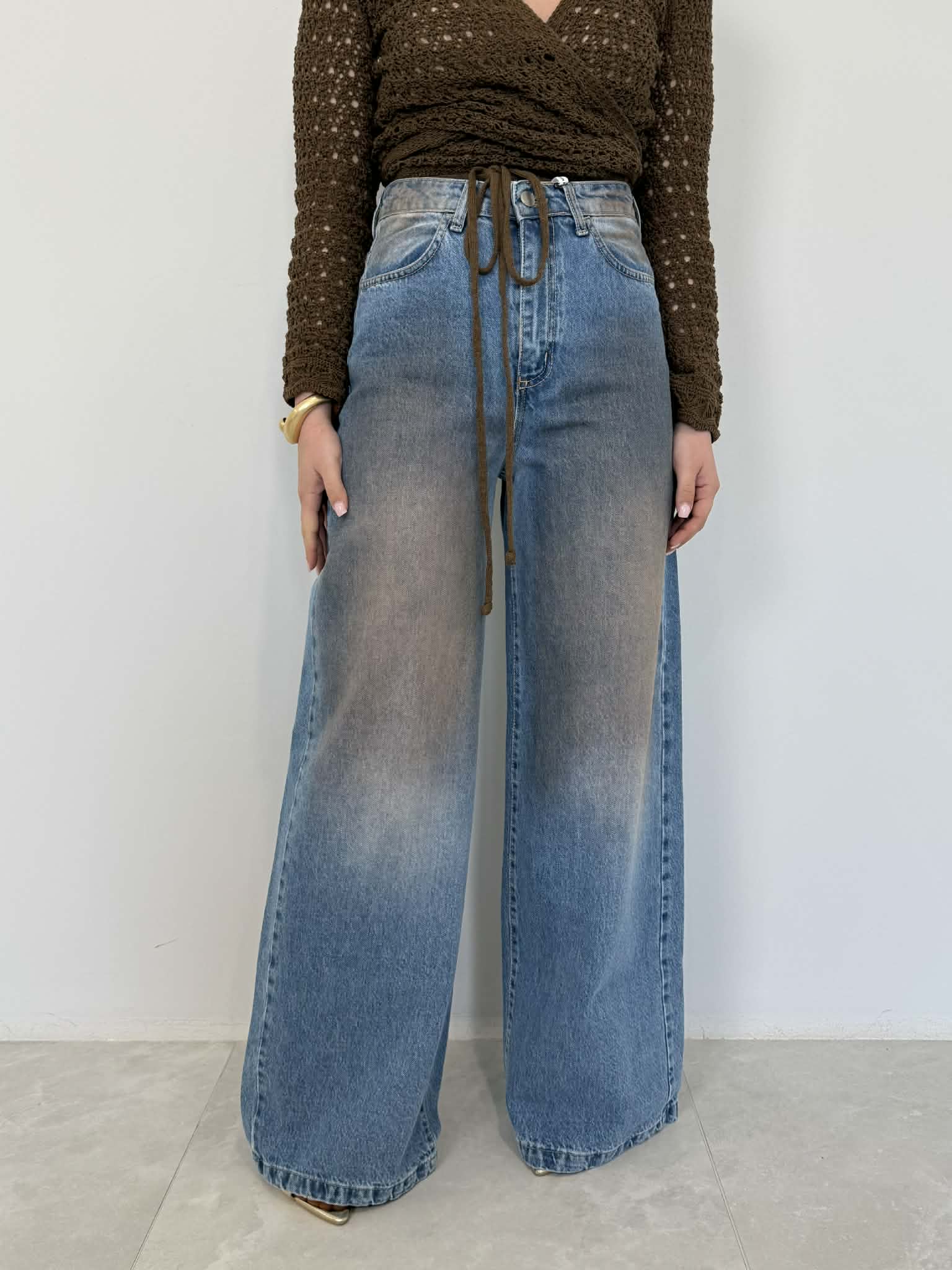 SusyMix - Jeans palazzo invecchiato