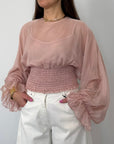 Tensione In - Blusa in chiffon rosa